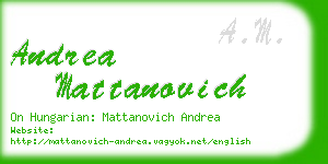 andrea mattanovich business card